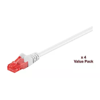 Microconnect V-UTP620WVP Cat6 U/UTP Netzwerk-Patchkabel, 20 m, Weiß, 4er-Pack