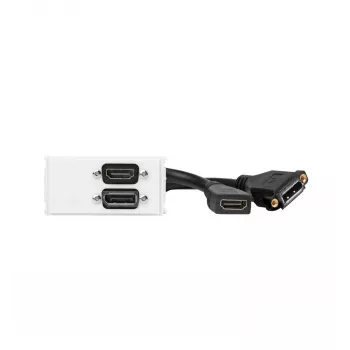 Vivolink WI221267 Steckdosen-Einsatz HDMI + DisplayPort Weiß