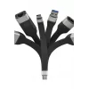 Techly ICOC-USBC-FL-U4 USB4 Gen3 USB-C auf USB-C flexibles Flachkabel, 0,124 m