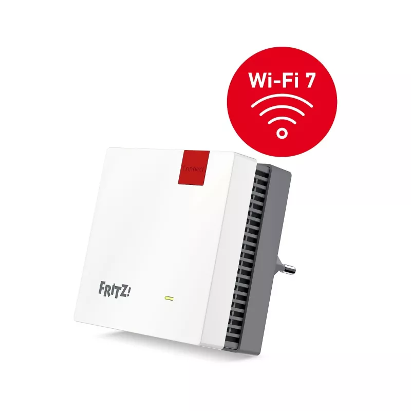 FRITZ! Mesh Set 1700 Wi-Fi 7 Mesh-System, 2er-Pack (2x FRITZ!Repeater 1700), Dualband (2,4 GHz / 5 GHz), Weiß/Grau