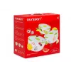 Oursson BS2981RD/GA Salatschüssel-Set aus Keramik, Grüner Apfel