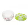 Oursson BS2981RD/GA Salatschüssel-Set aus Keramik, Grüner Apfel