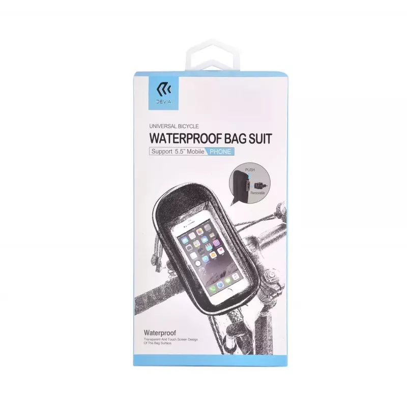 Devia universelle wasserdichte Fahrrad-Handytasche, Schwarz