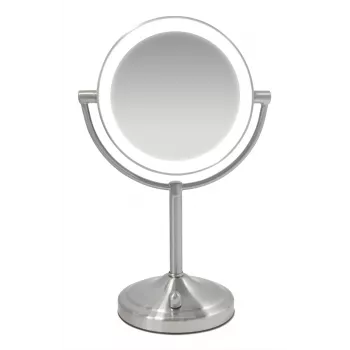 HoMedics MIR-8150-EU Kosmetikspiegel freistehend rund Edelstahl