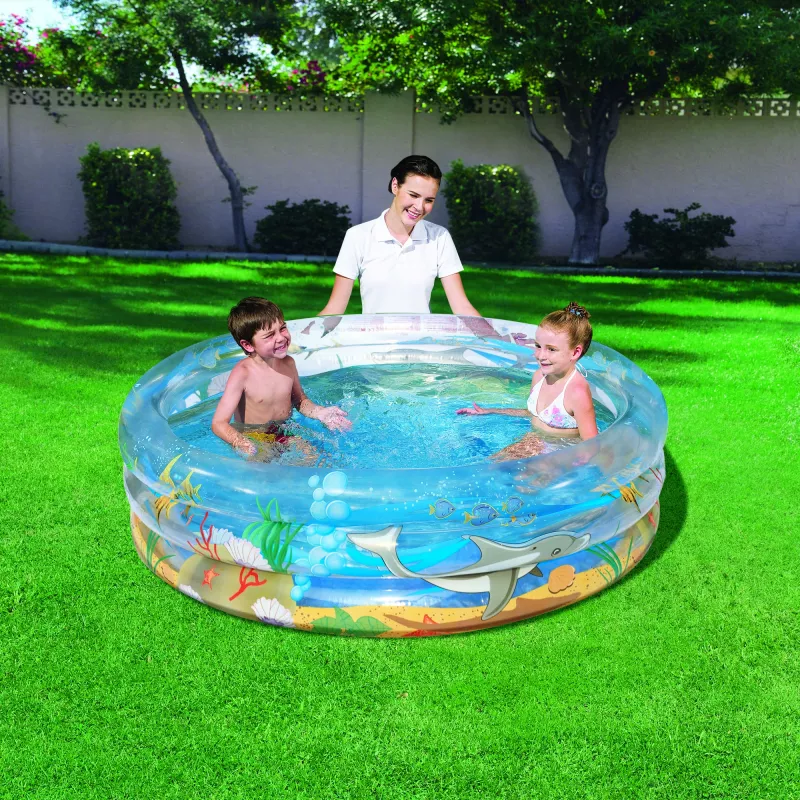 Aufblasbarer Pool Bestway Transparent Seeleben Pool Φ1,5m x H53cm