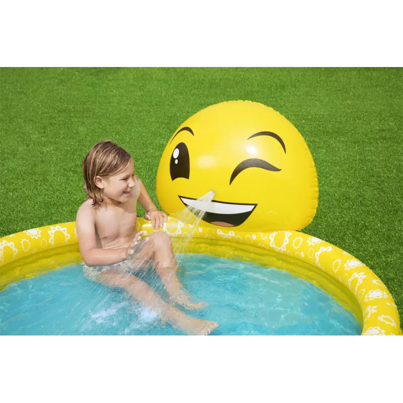 Bestway 53081 Summer Smiles Planschbecken mit Wassersprüher, 282 l