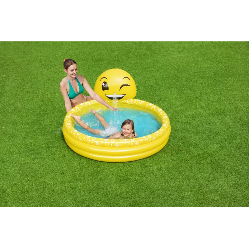 Bestway 53081 Summer Smiles Planschbecken mit Wassersprüher, 282 l