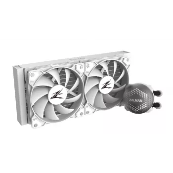 Zalman ALPHA28 Weiß CPU-Flüssigkeitskühler 280-mm-Radiator 2 x 140-mm-Lüfter ARGB-Pumpe Dual-Prozessor-Flüssigkeitskühlsatz 14 cm