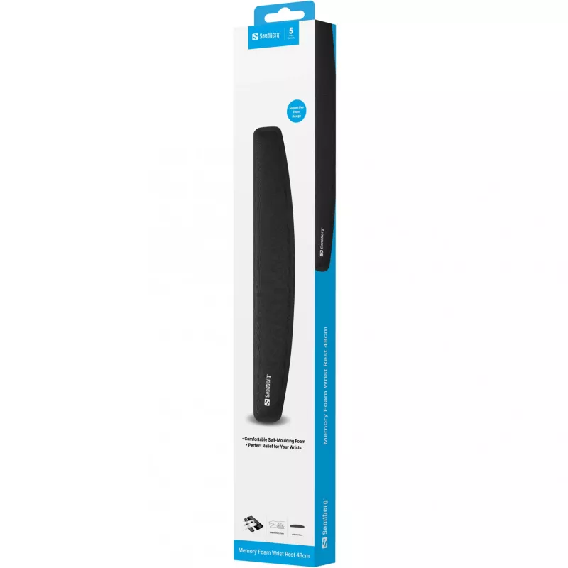 Handgelenkauflage Sandberg Memory Foam 48 cm Schwarz