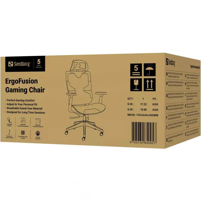 Gaming-Stuhl Sandberg ErgoFusion max. Benutzergewicht 150 kg