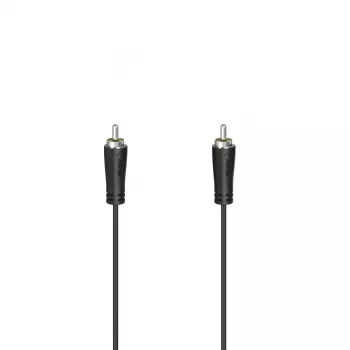 Hama 00205099 Audiokabel 3 m Cinch Schwarz Stecker auf Stecker magnetisch geschirmt