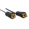 Hama 00205099 Audiokabel 3 m Cinch Schwarz Stecker auf Stecker magnetisch geschirmt
