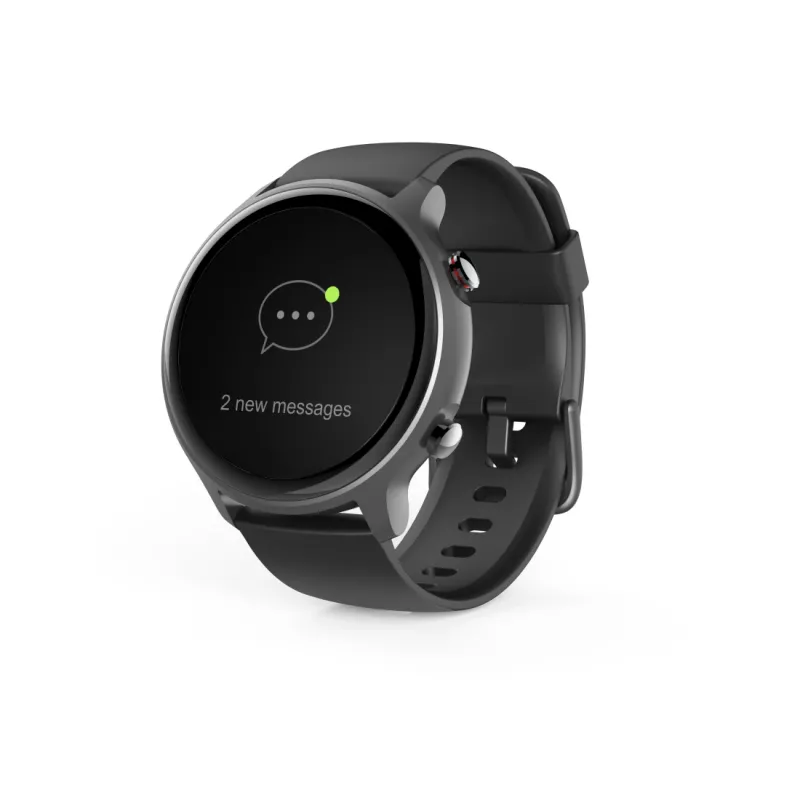 Hama Fit Watch 6910 Smartwatch, 1,32" AMOLED 466 x 466, GPS, Bluetooth, IP68, Schwarz/Dunkelgrau