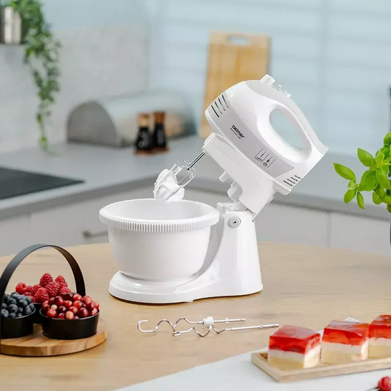 Zelmer ZHM2459S Handmixer mit Drehschüssel, 700 W, weiß