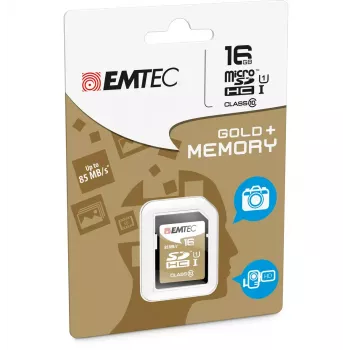 Flash-Speicher Emtec 16 GB SDHC Klasse 10 Gold