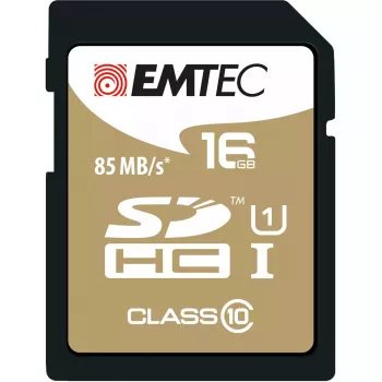 Flash-Speicher Emtec 16 GB SDHC Klasse 10 Gold