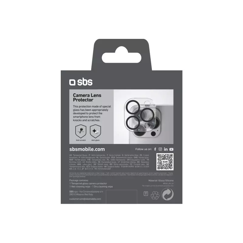 SBS TECAMGLIP16PK Kameralinsenschutz für iPhone 16 Pro/Pro Max