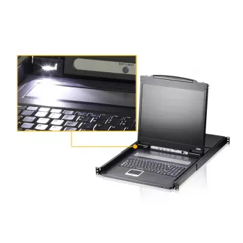 KVM-Switch ATEN CL1308N Rackeinbau Schwarz PS/2 USB VGA 1U