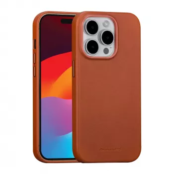 dbramante1928 Roskilde MagSafe Lederhülle für iPhone 15 Pro Max, Hellbraun