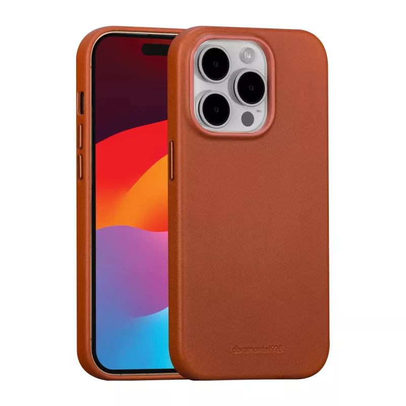 dbramante1928 Roskilde MagSafe Lederhülle für iPhone 15 Pro Max, Hellbraun