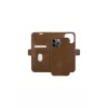 dbramante1928 Lynge LY61GT001181 Flip-Hülle für Apple iPhone 12/12 Pro, genarbtes Leder, Hellbraun