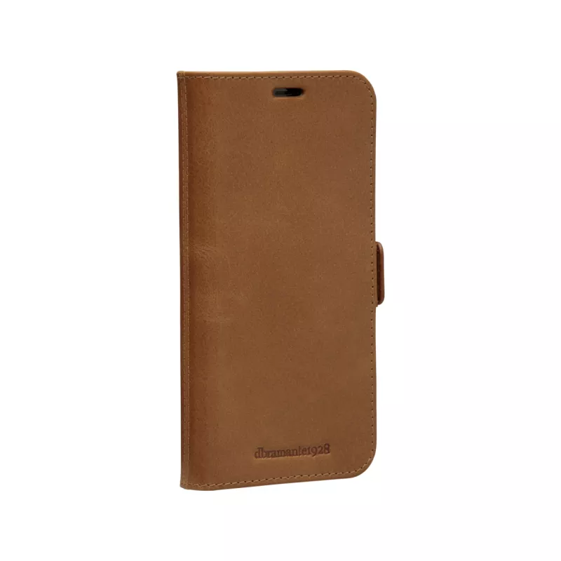 dbramante1928 Lynge LY61GT001181 Flip-Hülle für Apple iPhone 12/12 Pro, genarbtes Leder, Hellbraun