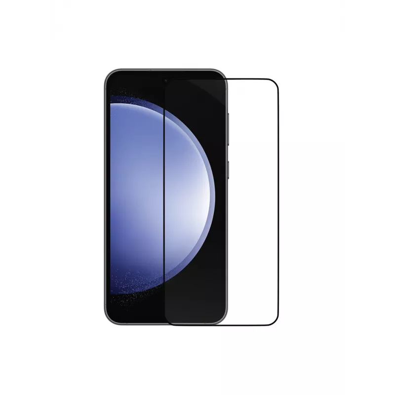 dbramante1928 eco-shield Galaxy S23 FE Schwarz Edge kratzfester Displayschutz aus gehärtetem Glas