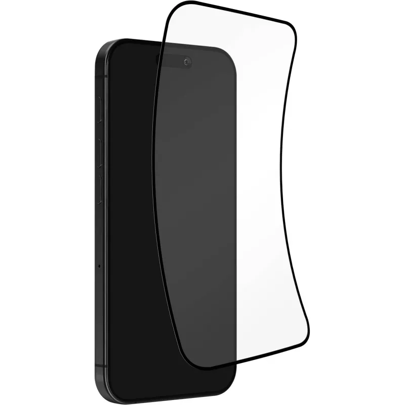 eSTUFF INFINITE iPhone 16 Pro/17 EcoFlex Displayschutzfolie mit Papier-Installationsschale. Titan Shield
