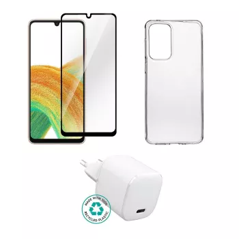 eSTUFF ES-KIT-SAMGALA535G Zubehör-Kit für Samsung Galaxy A53 5G (Ladegerät, Hülle, Displayschutzglas)