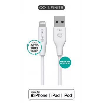 Lightning-Kabel eSTUFF ES601170-BULK 1m Weiß 5V 2,4A