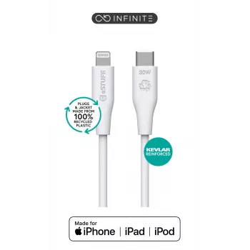 Lightning-Kabel eSTUFF ES602170-BULK 1m Weiß USB-C 2,4A