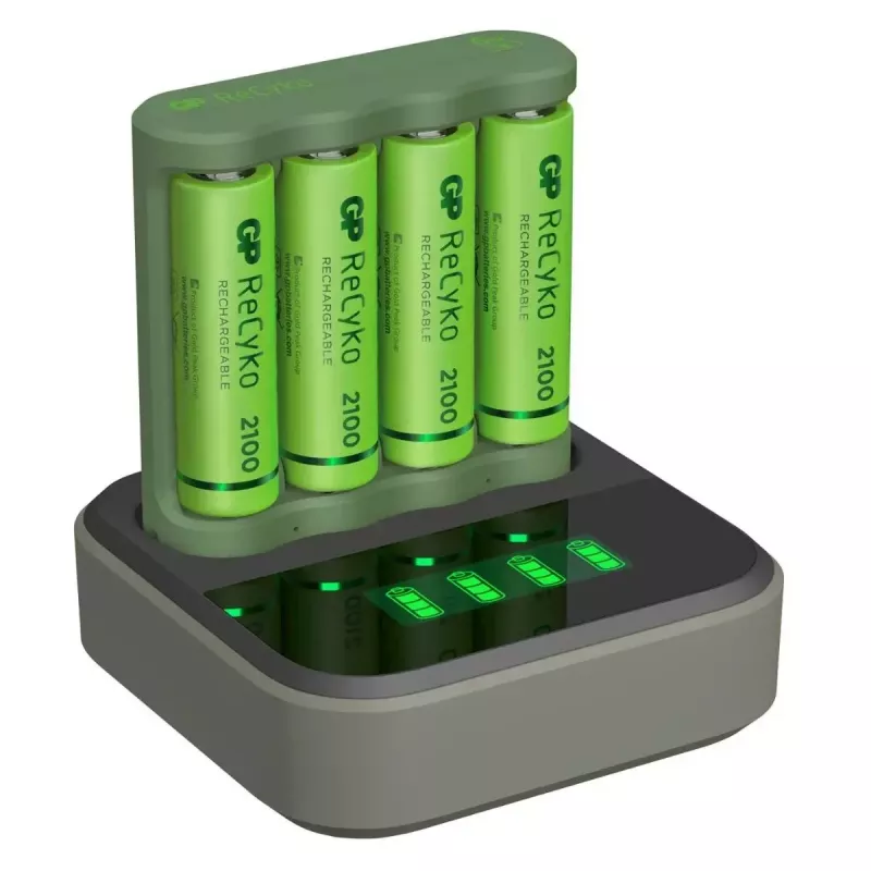 GP ReCyko B421 Batterieladegerät mit 4 NiMH-Akkus