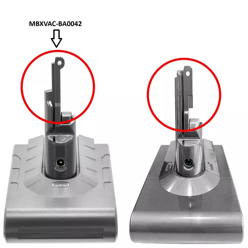 CoreParts MBXVAC-BA0042 Akku für Dyson Staubsauger SV10, V8, V8 Absolute, V8 Animal, 21,6 V 2600 mAh 56,16 Wh Li-Ion, schwarz
