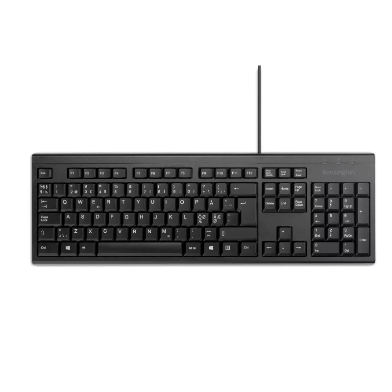 Kensington KB100 EQ Kabelgebundene Full-Size-Tastatur USB Membrane QWERTY Schwarz
