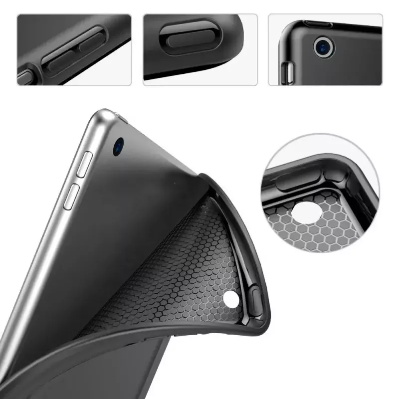 eSTUFF DENVER Folio Case für iPad 10.2 – schwarzes PU-Leder
