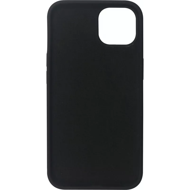 eSTUFF Infinite Riga ES67120036-BULK Rückseitenabdeckung für Mobiltelefon Apple iPhone 13, Polycarbonat, 100 % recyceltes Silikon, Schwarz