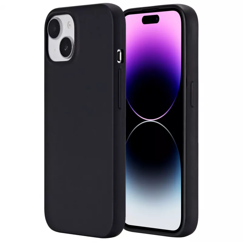 eSTUFF Infinite Vienna ES67101025-BULK Rückseitenabdeckung für Mobiltelefon für Apple iPhone 15, MagSafe-kompatibel, TPU, Schwarz