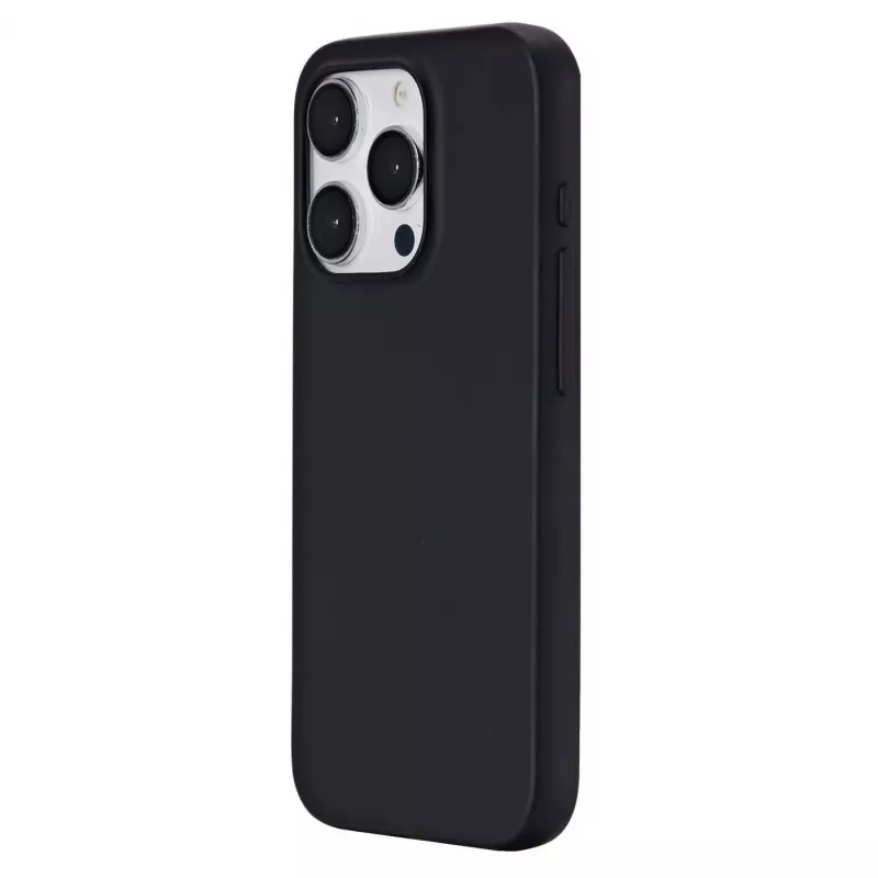 eSTUFF Infinite Vienna ES67101027-BULK Rückseitenabdeckung für Mobiltelefon für Apple iPhone 15 Pro, MagSafe-kompatibel, TPU, Schwarz