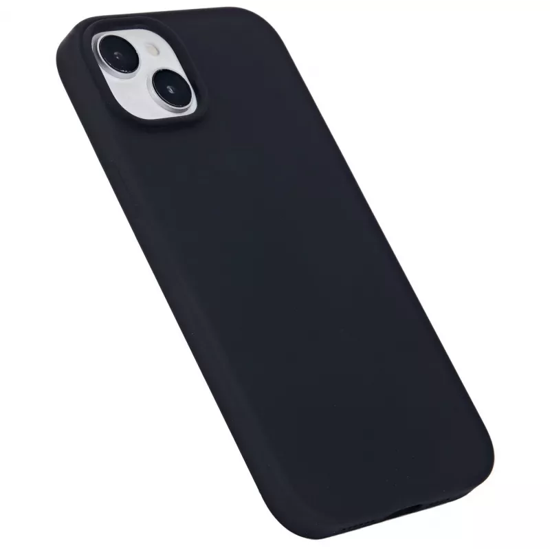 eSTUFF Infinite Riga ES67120026-BULK Rückseitenabdeckung für Mobiltelefon für Apple iPhone 15 Plus, MagSafe-kompatibel, Silikon, Polycarbonat, Schwarz