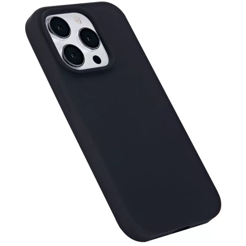 eSTUFF Infinite Riga ES67120027-BULK Rückseitenabdeckung für Mobiltelefon für Apple iPhone 15 Pro, MagSafe-kompatibel, Silikon, Polycarbonat, Schwarz