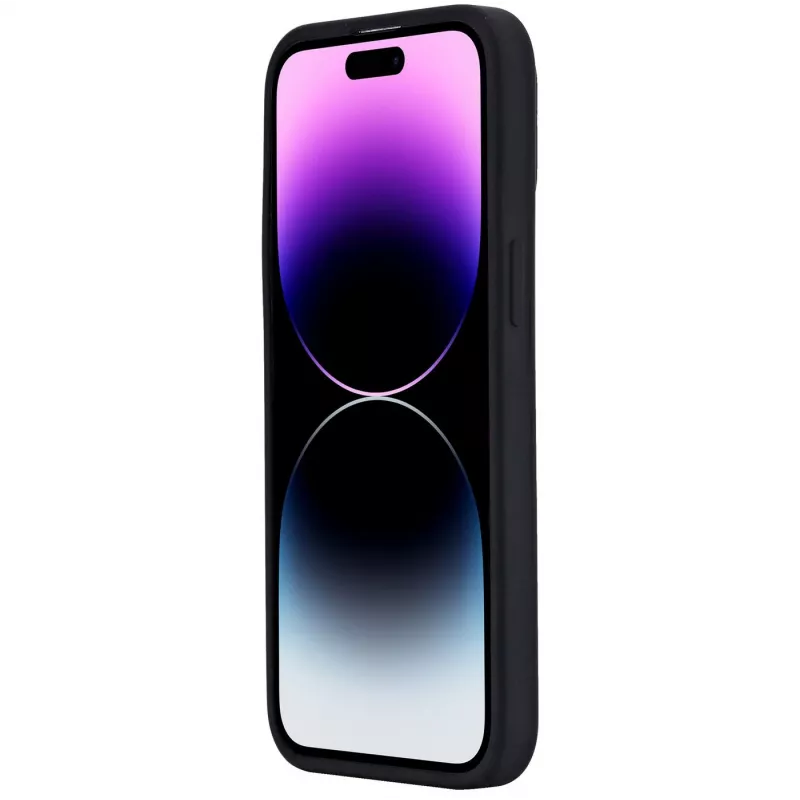 eSTUFF Infinite Rome ES67150028 Rückseitenabdeckung für Apple iPhone 15 Pro Max, magnetisch, MagSafe-kompatibel, Silikon/Polycarbonat, Schwarz