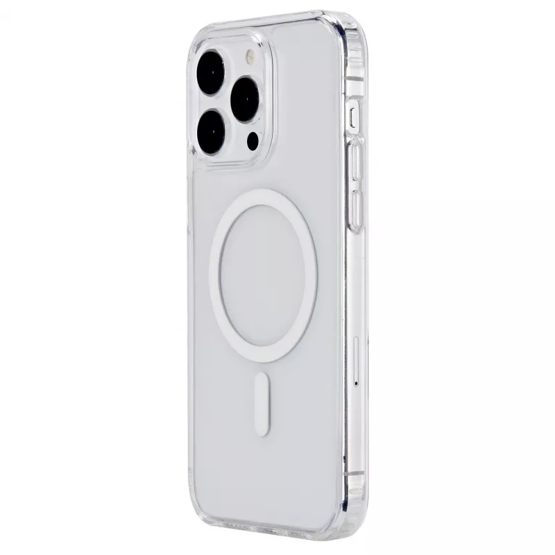 eSTUFF Berlin ES67140027-BULK Rückseitenabdeckung für Apple iPhone 15 Pro, magnetisch, MagSafe-kompatibel, Polycarbonat/TPU, Transparent