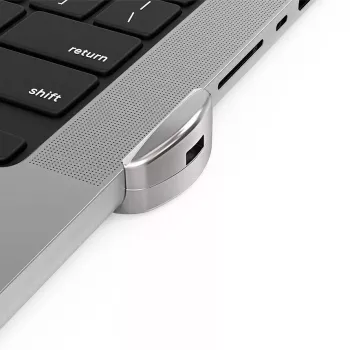 Compulocks Ledge Lock Adapter für MacBook Pro 16 Zoll M1 M2 M3 Silber