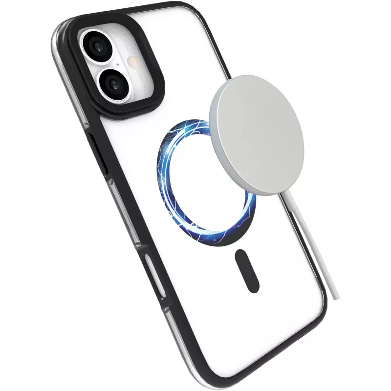 eSTUFF ES67141100 INFINITE HELSINKI magnetische Standhülle für iPhone 16, schwarz