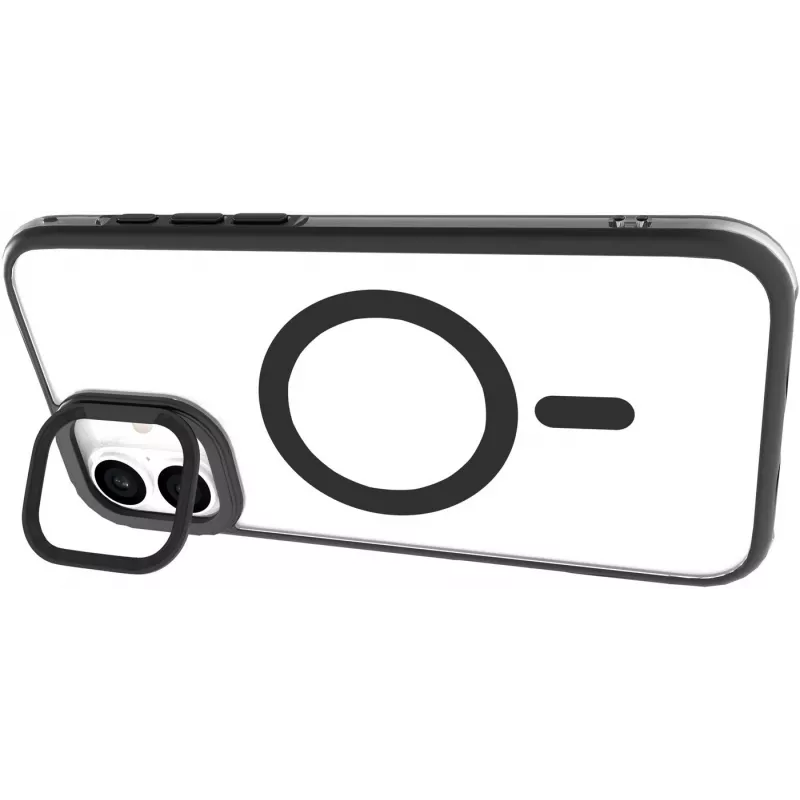 eSTUFF ES67141100 INFINITE HELSINKI magnetische Standhülle für iPhone 16, schwarz