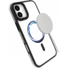 eSTUFF ES67141101 INFINITE HELSINKI magnetische Standhülle für iPhone 16 Plus, transparent, schwarz