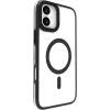 eSTUFF ES67141101 INFINITE HELSINKI magnetische Standhülle für iPhone 16 Plus, transparent, schwarz