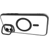 eSTUFF ES67141101 INFINITE HELSINKI magnetische Standhülle für iPhone 16 Plus, transparent, schwarz