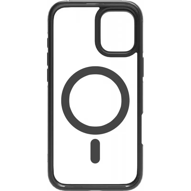 eSTUFF ES67141101 INFINITE HELSINKI magnetische Standhülle für iPhone 16 Plus, transparent, schwarz