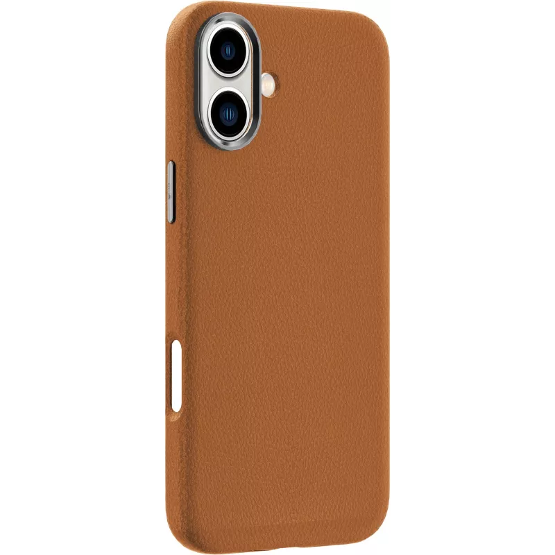 eSTUFF INFINITE VENICE ES67160024 magnetische Hülle für iPhone 16, Leder, Braun